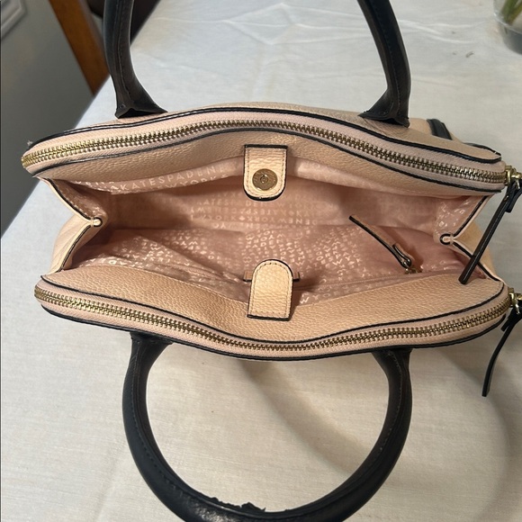 Kate Spade New York Caroline Lane Duncan Soft Roseta/Black Leather Satchel Bag - Picture 11 of 17